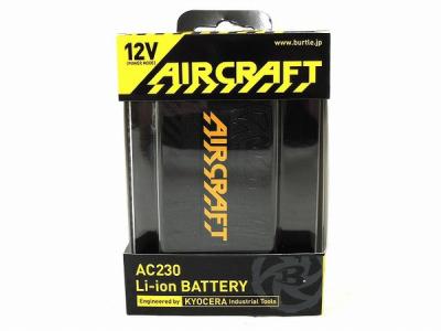 BURTLE AC230 Li-ion BATTERY AIR CRAFT ブラック バートル バッテリー