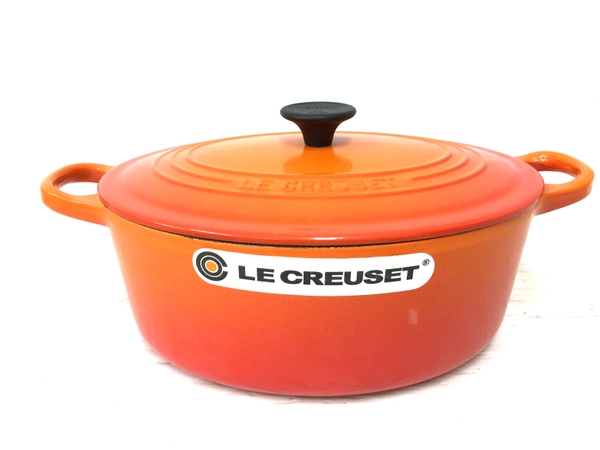 Le Creuset 鍋 25cm ルクルーゼ ココット オーバル 箱付き(調理器具)-