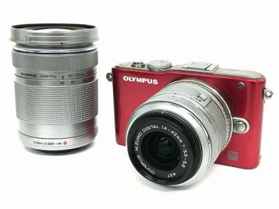 OLYMPUS オリンパス PEN Lite E-PL3 ダブルズームキット カメラ ミラーレス一眼 レッド