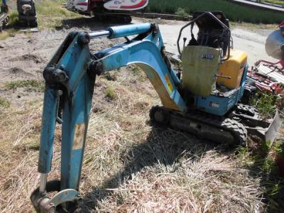 鳥取県 米子市 KUBOTA クボタ U-008 10馬力 ミニユンボ 2637H ゴムクローラー バケット 一部走行異常 建機 建設機械
