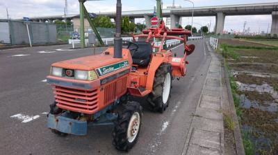 鳥取県 米子市 クボタ L1-20D サンシャイン トラクター 20馬力 4WD 593H ディーゼル パワステ 逆転 ロータリー RL1603X 農機具