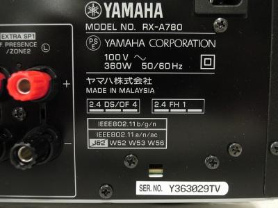 YAMAHA RX-A780(AVアンプ)の新品/中古販売 | 1598344 | ReRe[リリ]