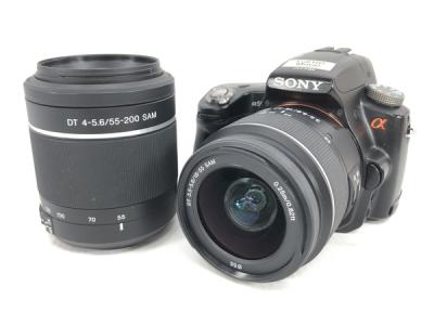 SONY α55 SLT-A55V カメラ デジタル一眼レフ ダブルズーム 18-55mm 55-200mm