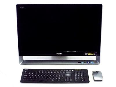 SONY ソニー VAIO VPCL128FJ 液晶一体型 デスクトップ パソコン PC 24型 C2D E7500 2.93GHz 4GB HDD1TB Win7 Home 64bit G210M ブラック