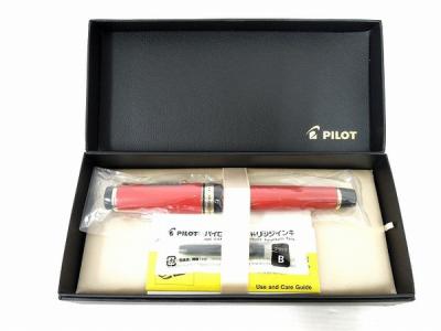 PILOT 万年筆 FKV-88SR-R-M 中字 パイロット ペン先 18K 文房具 朱