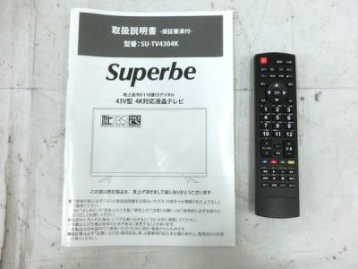 夏の新作コレクション 送料込 美品 4K対応液晶テレビ 43型 Superbe SU