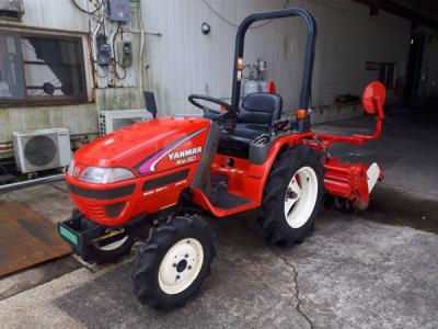 福岡県発 ヤンマー Ke-50 トラクター 15馬力 四駆 4WD 安全フレーム アタッチメント RSZ130 ロータリー 農用 乗用 直