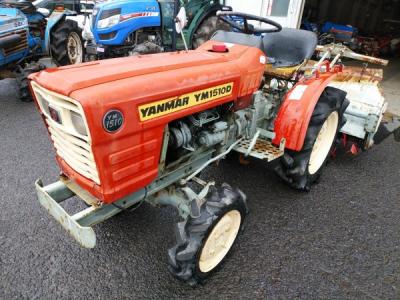 宮城県 加美郡 ヤンマー YM1510D 15馬力 トラクター 738H ディーゼル 4WD ロータリー付 RS1202 農機具 輸出 農業機械