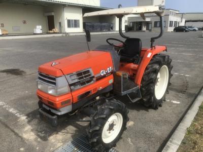 長野発 クボタ GL27 トラクター 27馬力 パワステ 倍速 自動水平 逆転 フロントローダー ニプロ ロータリー CX1602 直