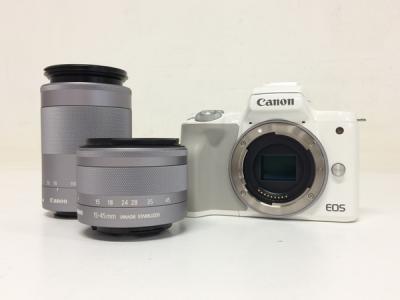 Canon キャノン EOS kiss M ダブルズームキット デジタル カメラ 趣味 機器
