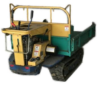 鹿児島発 築水キャニコム 油圧ダンプガソリンエンジンクローラー運搬車BC40