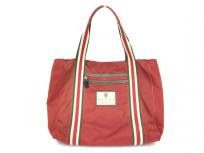 GUCCI シェリーライン トートバッグ 189665 レッド ナイロン ジップ グッチ