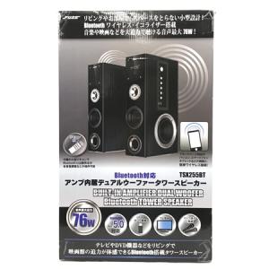 FUZE TSX255BT Bluetooth対応アンプ内蔵 デュアル ウーファー タワースピーカー ペア 音響 オーディオ