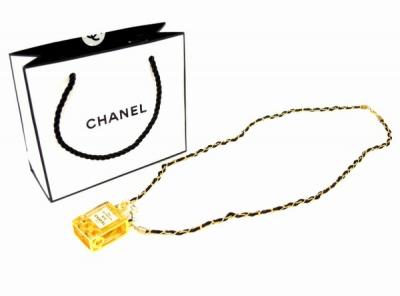 Chanel no.5 ネックレス 香水瓶 ペンダント ゴールド ブラック ヴィンテージ シャネル