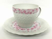 Georges Boyer ジョルジュボアイエ Limoges France Riviera ROSE リヴィエラ ローズ コーヒー カップ &amp; ソーサー 1客