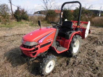 岩手県発 ヤンマー Ke-40 ディーゼル トラクター 482h 4WD 四駆 安全フレーム 農用 乗用 ロータリー 付 直