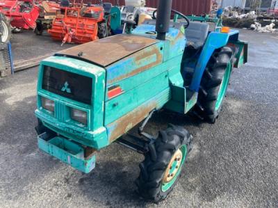 大阪府交野市発 三菱 MT2201D 22馬力 4WD ディーゼル トラクター ニプロ JB-402S 農機具 直