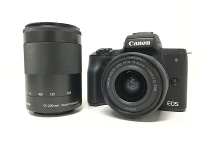 Canon キャノン EOS kiss M ダブルズームキット デジタル カメラ 趣味 機器