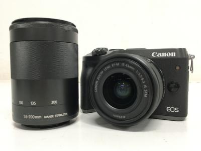 CANON EOS M6 ダブルズームキット 15-45mm 55-200mm ミラーレス カメラ 一眼 キヤノン