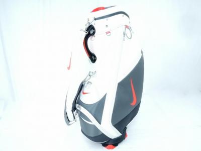中古美品NIKE ナイキ ゴルフ キャディバッグ BG0371 ホワイト/レッド 中古美品NIKE ナイキ ゴルフ キャディバッグ BG0371 ホワイト⁄レッド