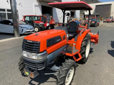 1位受賞セール鳥取県 米子市 クボタ トラクター KL27 27馬力 1782H 4WD パワステ 倍速 自動水平 逆転PTO キャビン 農機具 直