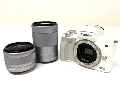 Canon キャノン EOS kiss M ダブルズームキット デジタル カメラ 趣味 機器