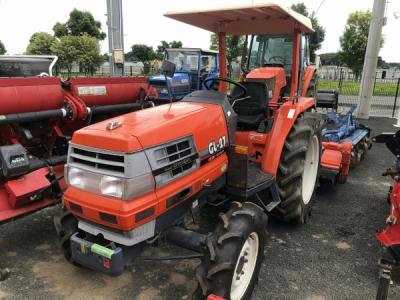 長野発 クボタ GL27 トラクター 27馬力 パワステ 倍速 自動水平 逆転 フロントローダー ニプロ ロータリー CX1602 直