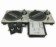 Technics SL-1200MK3D レコードプレイヤー 2台 Vestax VMC-002 DJミキサー メーカー不明 スピーカー