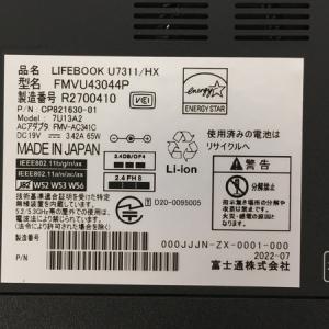 富士通 LIFEBOOK FMVU43044P U7311/HX ノートPC 未使用 Y6718954
