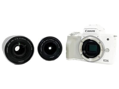 Canon キャノン EOS kiss M ダブルズームキット デジタル カメラ 趣味 機器