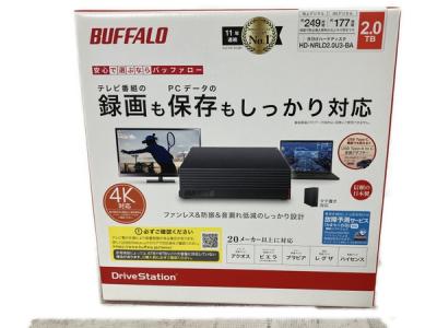 BUFFALO HD-NRLD2.0U3-BA HD-NRLD-Aシリーズ 外付け HDD 2TB パソコン テレビ TV 録画用 4K対応 ブラック