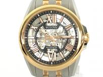 BULOVA ブローバ メカニカルクラシック 98A166 自動巻き 腕時計 メンズ 裏スケの買取