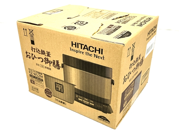 HITACHI IH Rice Cooker Ohitsu-Gozen 2.0 Go (300g / 10.5oz), Brown-Gold,  RZ-WS2M N