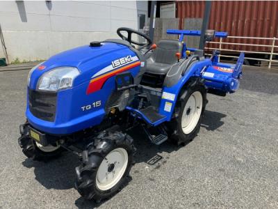鳥取県 イセキ トラクター TQ15 15馬力 91h パワステ 逆転 自動水平 倍速 ARQ12 ロータリー 現状渡し 直