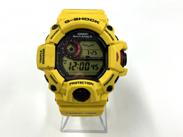 カシオジーショック 腕時計 レンジマン 30周年 タフソーラー 電波 黄