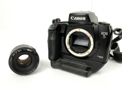 Canon EOS 5 QD ボディ 一眼レフ カメラ 28-105mm F3.5-4.5 レンズ グリップ 3点 セット