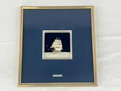 Silversmiths TAKEHIKO ヨット帆船 レリーフ 純銀製 額入り 関武比古 絵画