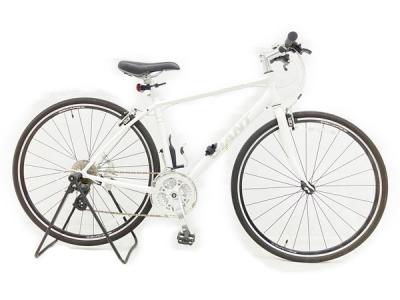 白色 クロスバイク ジャイアント エスケープ スポーツ バイク