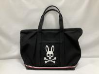 Psycho Bunny by ROBERT GODLEY キャンパス トートバック ブラック サイコバニー