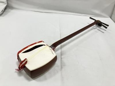 売れ筋がひ新作！ 三味線 書き込ま 両面皮破れ無し 細棹 和楽器