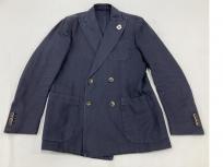 LARDINI ラルディーニ ブートニエール付 テーラードジャケット ブレザー 紺 ネイビー 46 イタリア製