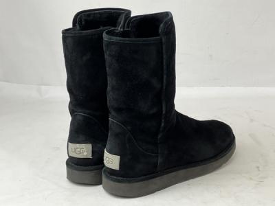 UGG W ABREE SHORT 24cm ムートン ブーツ 靴 ブラック(ブーツ)の新品