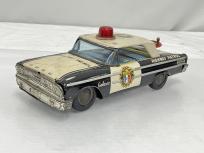 アオシン SIREN POLICE CAR ハイウェイ パトカー ブリキ ミニカー 訳あり