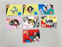 GLICO MEMORIAL TELEPHONECARD 堀ちえみ 松田聖子 本田美奈子 森田健作 鉄人28号 宇宙戦艦ヤマト 台紙付き 7枚セット