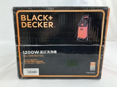 BLACK+DECKER PW1200 高圧洗浄機 コンパクトウォッシュ BLACK+DECKER PW1200 高圧洗浄機本体とノズルセット新品未使用