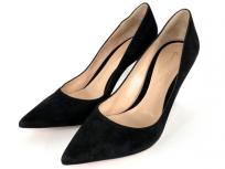 gianvito rossi ジャンビトロッシ 24580 パンプス サイズ38 スエード ブラック ハイヒール