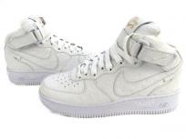 Louis Vuitton × Nike Air Force 1 Mid White ナイキ ルイヴィトンコラボ モノグラム スニーカー US6.5/24.5cm 箱あり AACD鑑定済み