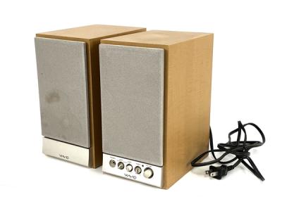 ONKYO オンキョー WAVIO GX-D90(Y) パワード アンプ内蔵 スピーカー ペア 木目