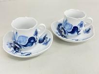 Meissen Porcelain 23562 ブルーオーキッド カップ&amp;ソーサー2客セット マイセン 食器 箱入りの買取