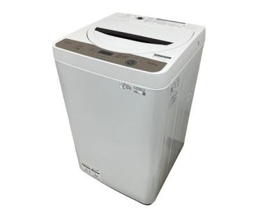 SHARP ES-GE6G-T 全自動電気洗濯機 2023年製 6kg 自動槽洗い シャープ 家電 楽